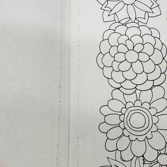 Fabulous Florals Adult Coloring Book 24 Designs Premium Perforated Leisure Arts - Picture 10 of 10